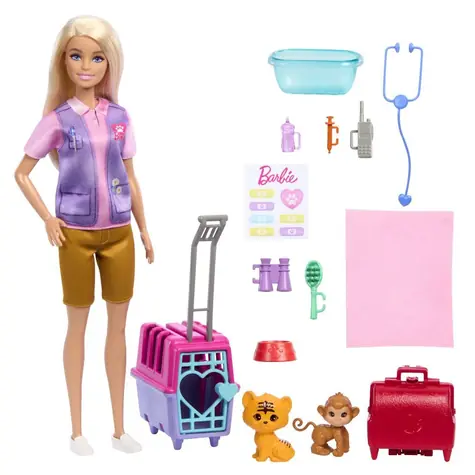 Mattel Barbie-Puppe rettet Tiere - blond / ab 3 Jahren
