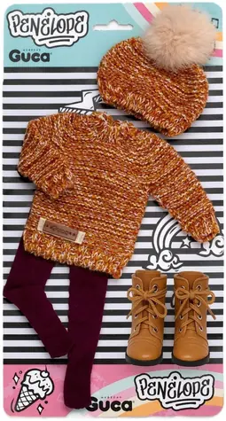Guca P859 Outfit für PENELOPE Puppe, Größe 34 cm, inklusive Schuhe