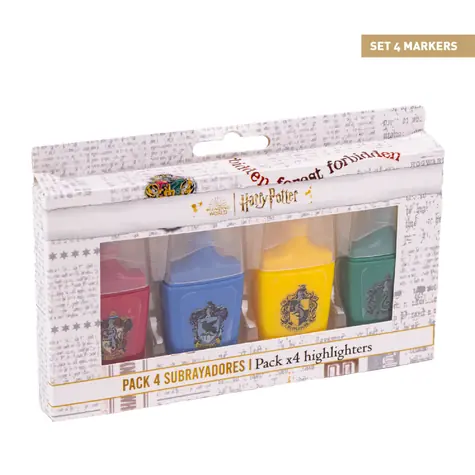 Cerdá Harry Potter Textmarker-Set, 4-teilig