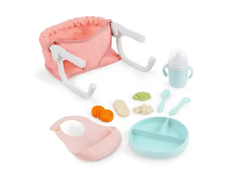 LullaBaby Puppenhochstuhl mit Zubehör / ab 2 Jahren