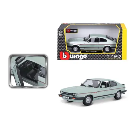 Bburago 1:24 PLUS Ford Capri 1982 hellgrün