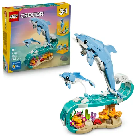 LEGO® Creator 3-in-1 31385 Meerestiere: Wunderschöne Delfine / Anzahl der Teile: 542 / ab 9 Jahren