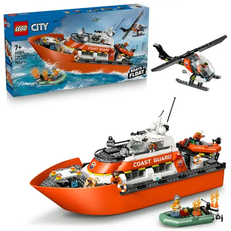 LEGO® City 60504 Rettungsboot und Hubschrauber der Küstenwache / Anzahl der Teile: 742 / ab 7 Jahren