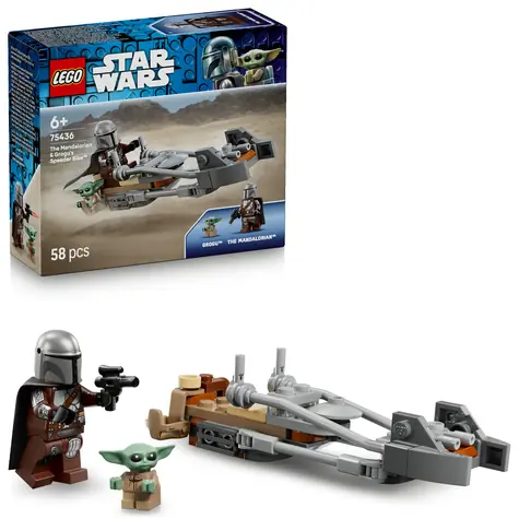 LEGO® Star Wars™ 75436 Der Mandalorianer und Grogu mit dem Speeder Bike / Anzahl der Teile: 58 / ab 6 Jahren