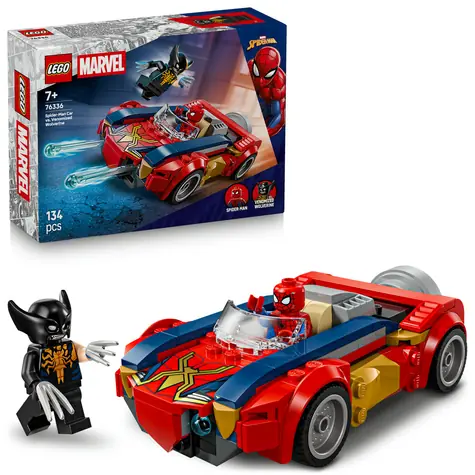 LEGO® MARVEL 76336 Spider-Man und das Auto gegen den Venomisierten Wolverine / Anzahl der Teile: 134 / ab 7 Jahren