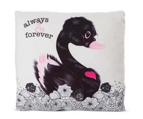 Nici Kissen „Love Black Swan“ 30x30cm / Grüne Kollektion / ab 0 Jahren