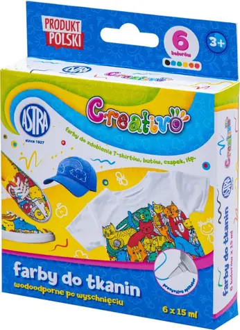 ASTRA CREATIVO Textilfarben 6x15ml / ab 3 Jahren