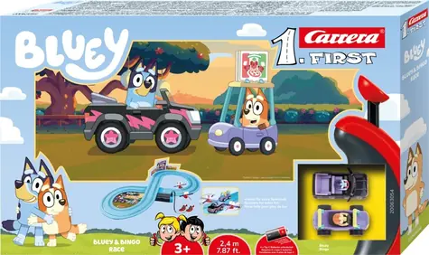 Carrera 63054 FIRST Bluey 2.4 / Autorennbahn / Streckenlänge 2,4 m / ab 3 Jahren
