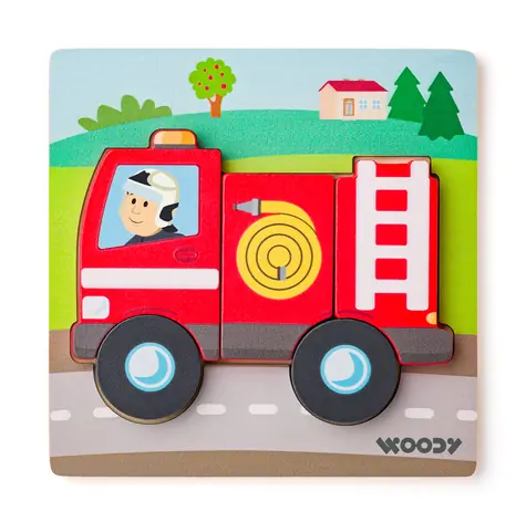 Woody Puzzle Baby - Feuerwehrmann / ab 12 Monaten