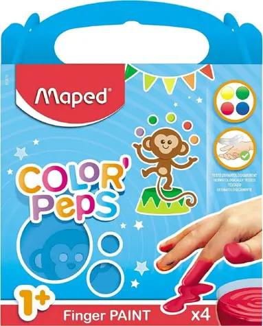 Maped Erste Fingerfarben Color'Peps im Becher 4 x 80 g / ab 12 Monaten