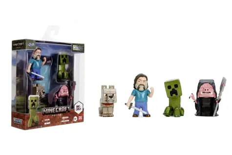 Jada Minecraft Filmfiguren, 6,35 cm, 4er-Set / ab 8 Jahren