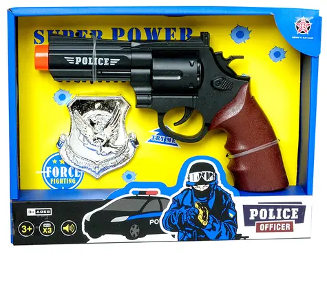 PLEJO Polizeipistole mit Abzeichen / ab 3 Jahren