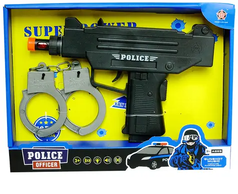 PLEJO Polizeipistole mit Handschellen / ab 3 Jahren