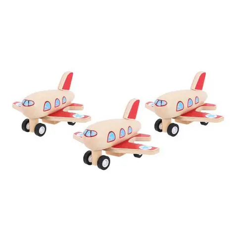 Bigjigs Toys Holzflugzeug zum Aufziehen, 1 Stück / ab 3 Jahren 
