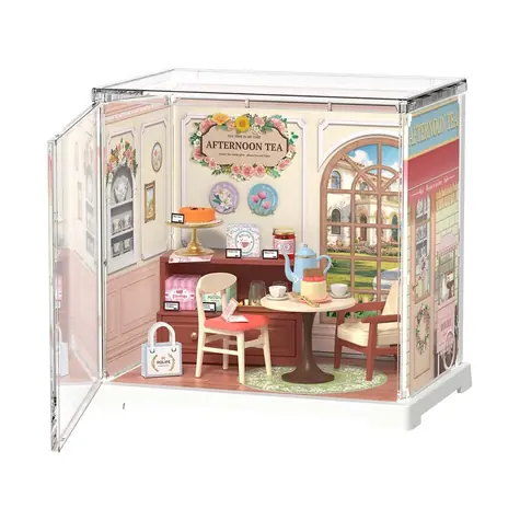 Robotime 3D Holzpuzzle Miniaturhaus Mini Honey Teahouse