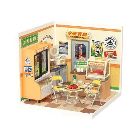 Robotime 3D Holzpuzzle Miniaturhaus Fast Food