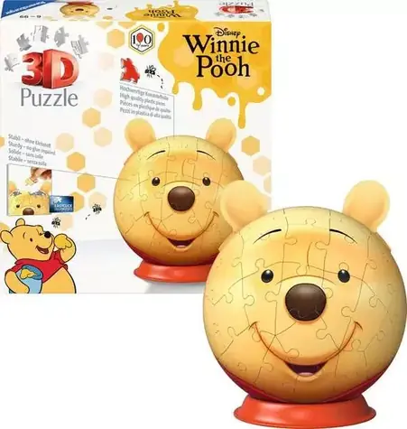 Ravensburger 120080701 Puzzleball mit Ohren Winnie Puuh / 72 Teile / Alter ab: 6 Jahren / Version: International 