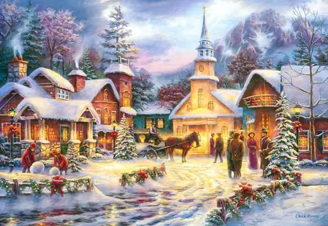 Castorland 151646 Puzzle Verschneites Weihnachtsdorf / 1500 Teile / ab 9 Jahren