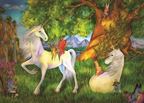 Kunstpuzzle 4512 Einhörner / 100 Teile / ab 6 Jahren