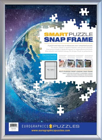 EUROGRAPHICS SMART Puzzle, silberner Aluminium-Puzzlerahmen, 48,89 x 67,63 cm
