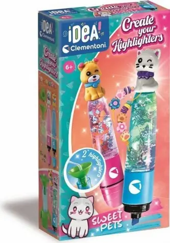 Clementoni IDEA Kreativset zum Herstellen von Sweet Pets Textmarkern / ab 6 Jahren