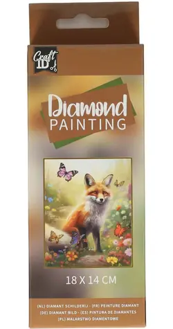 CRAFT ID Diamantmalerei Fuchs 14x18cm