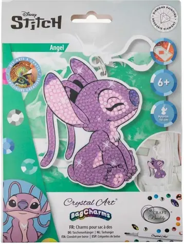 CRYSTAL ART Diamantmalerei Engel-Anhänger