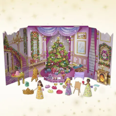 Mattel JFG79 Disney Princess -Adventskalender mit kleinen Puppen 2025 / ab 3 Jahren