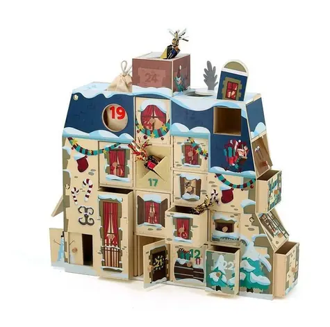 Vilac Adventskalender aus Holz zum Befüllen mit Little House / ab 3 Jahren