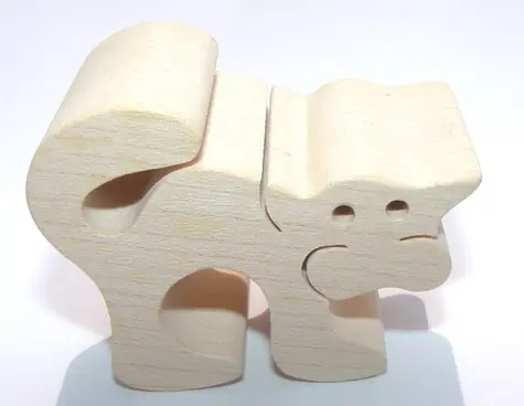 Fauna Holztier Katze / ab 3 Jahren