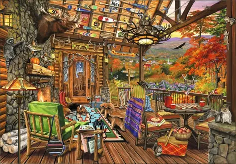BlueBird Puzzle Adirondack Veranda / 1000 Teile / ab 14 Jahren