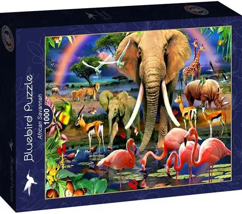 BlueBird Puzzle Afrikanische Savanne / 1000 Teile / ab 14 Jahren