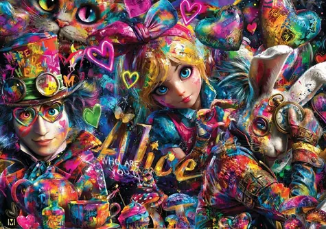 BlueBird Puzzle Alice im Graffiti-Königreich / 2000 Teile / ab 14 Jahren