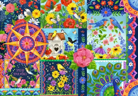 BlueBird Puzzle Farben des Frühlings / 1000 Teile / ab 14 Jahren