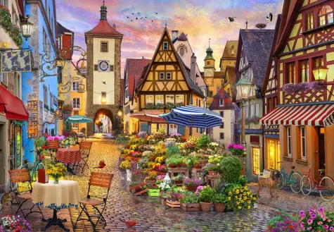 BlueBird Puzzle Bayerische Stadt / 1000 Teile / ab 14 Jahren