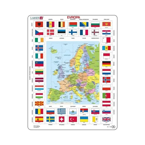 Dino Europakarte / Flaggen / 70 Stück / ab 4 Jahren