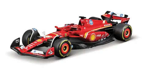 Bburago RACE Formel F1 in einer dekorativen Box - Ferrari SF-24 (2024) #16 Charles Leclerc / 1:43 / ab 14 Jahren