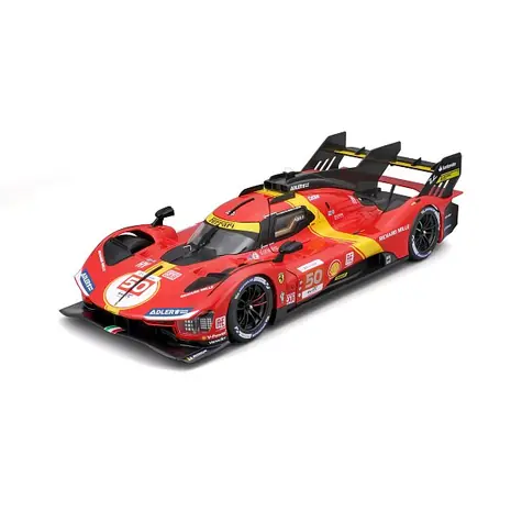 Bburago RACING Ferrari 499P - 24-Stunden-Le-Mans-Sieger 2024 in dekorativer Box / 1:18 / ab 14 Jahren