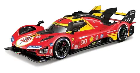Bburago RACING Ferrari 499P 24H LE MANS CHAMPION 2024 rot / 1:18 / ab 14 Jahren