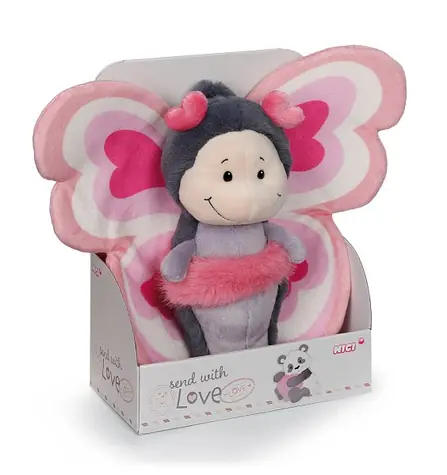 Nici Plüschfliege „Love“ in Geschenkbox, 21 cm / ab Geburt