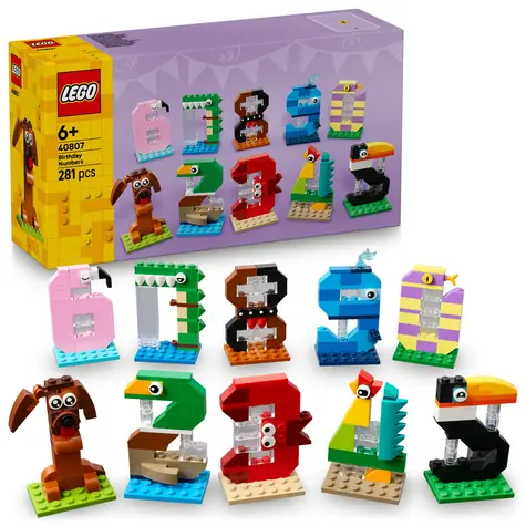 LEGO® Iconic 40807 Geburtstagszahlen / Anzahl der Teile: 281 / ab 6 Jahren