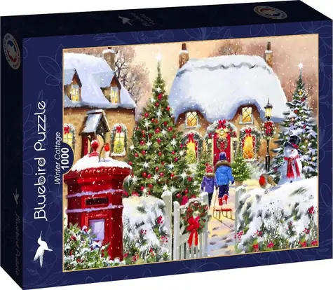 BlueBird Puzzle Winterhütte / 1000 Teile / ab 14 Jahren