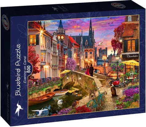 BlueBird Puzzle Abend am Kanal / 500 Teile / ab 12 Jahren