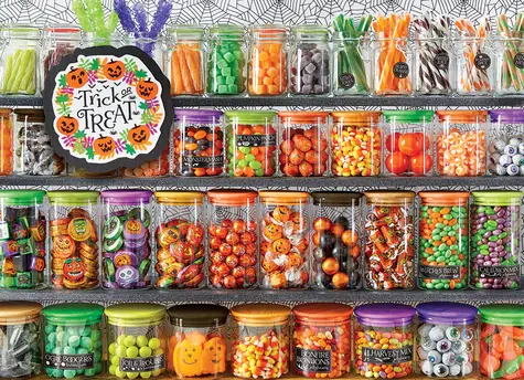 COBBLE HILL Puzzle Halloween: Süßes oder Saures / 1000 Teile / ab 14 Jahren
