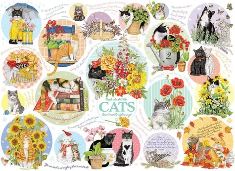 COBBLE HILL Puzzle Cat's Thoughts / 1000 Teile / ab 14 Jahren
