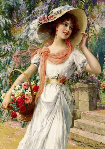 ENJOY Puzzle Emile Vernon: Blumengarten / 1000 Teile / ab 14 Jahren
