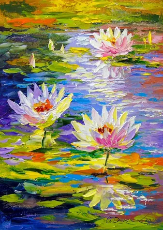 ENJOCE Puzzle Seerosen im Teich / 1000 Teile / ab 14 Jahren