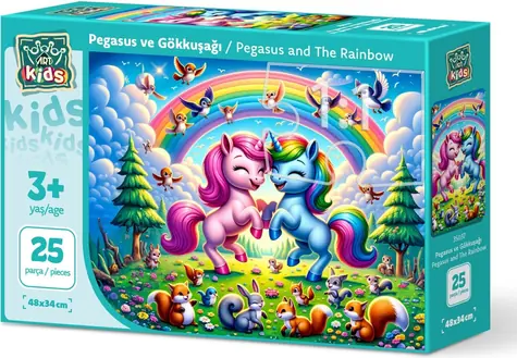 Kunstpuzzle 35037 Einhörner mit Regenbogen / 25 Teile / ab 3 Jahren