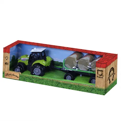 Rappa Traktor mit Sound und Licht, Anhänger und Strohballen / ab 3 Jahren