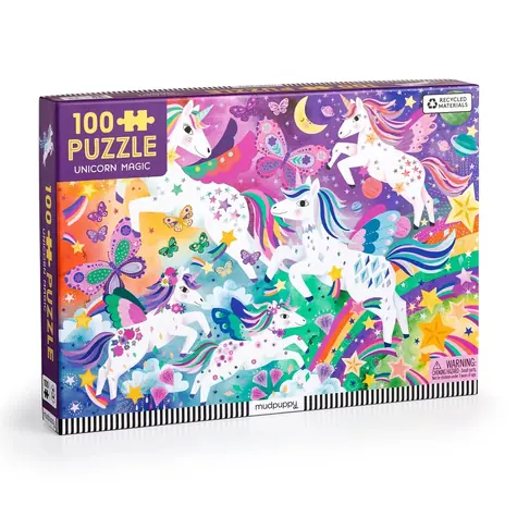 Mudpuppy Puzzle Magische Einhörner / 100 Teile / ab 5 Jahren